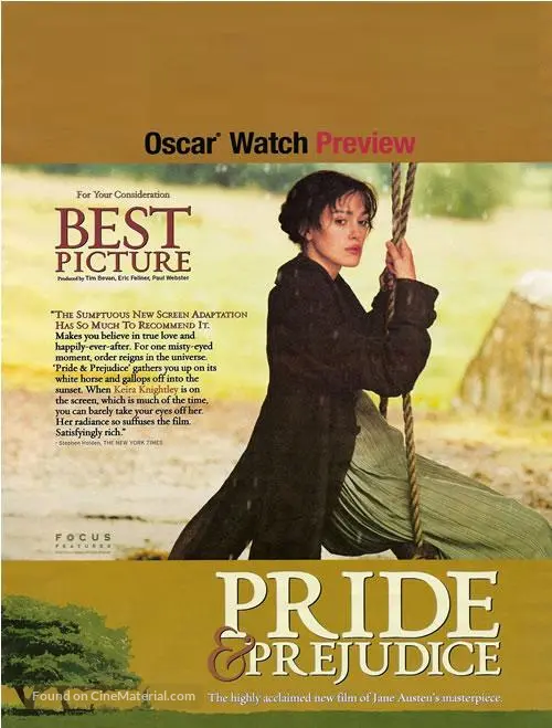Pride &amp; Prejudice - For your consideration movie poster