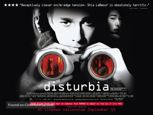 Disturbia - British Movie Poster