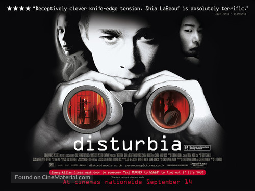 Disturbia - British Movie Poster