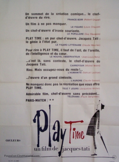 Play Time - French Movie Poster