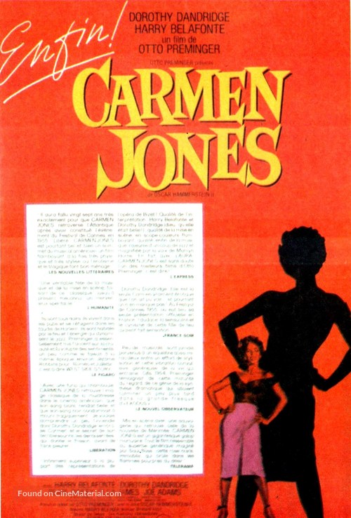 Carmen Jones - French Movie Poster