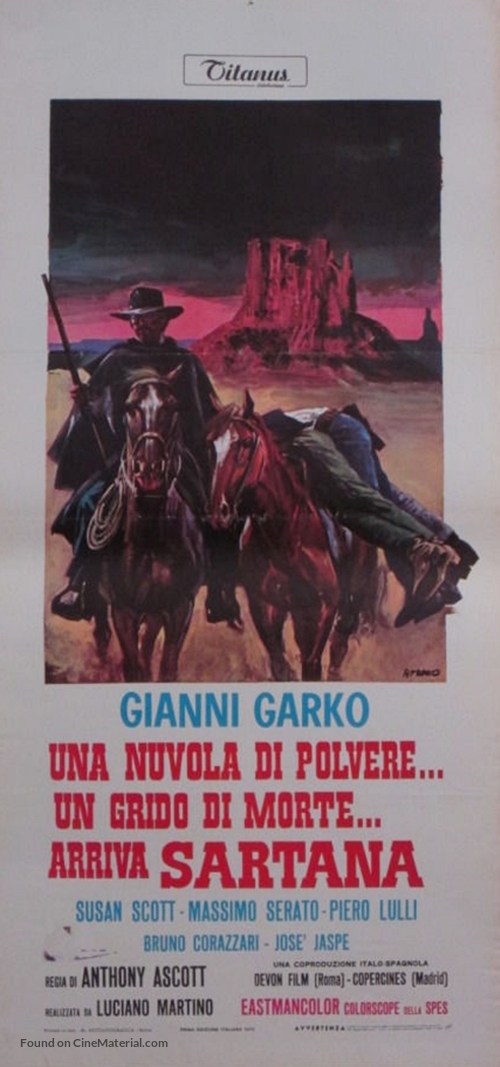 Una nuvola di polvere... un grido di morte... arriva Sartana - Italian Movie Poster