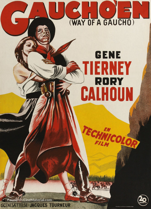 Way of a Gaucho - Danish Movie Poster