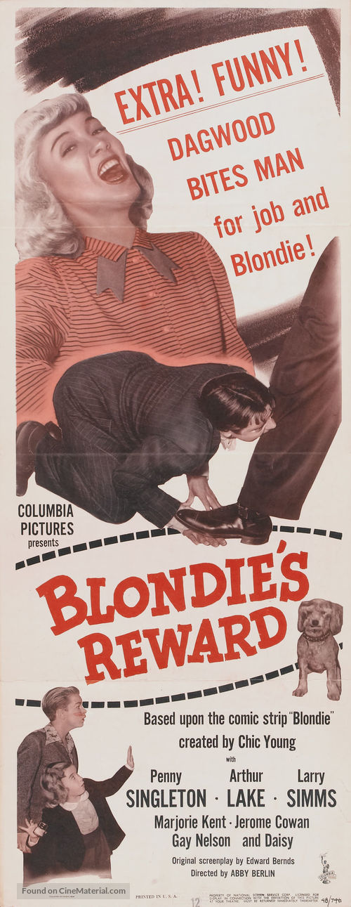 Blondie&#039;s Reward - Movie Poster