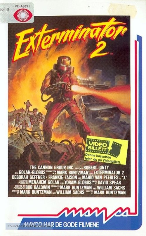 Exterminator 2 - Norwegian VHS movie cover