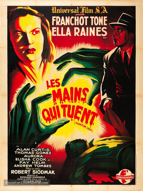 Phantom Lady - French Movie Poster