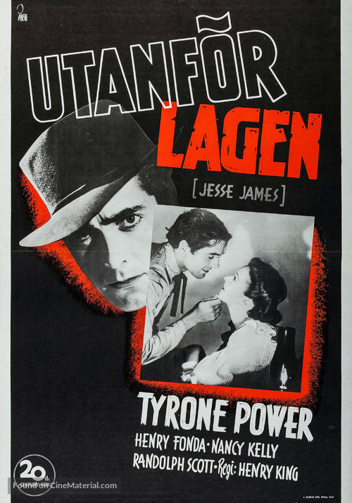 Jesse James - Swedish Movie Poster