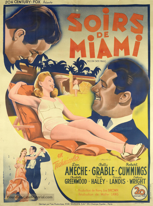 Moon Over Miami - French Movie Poster
