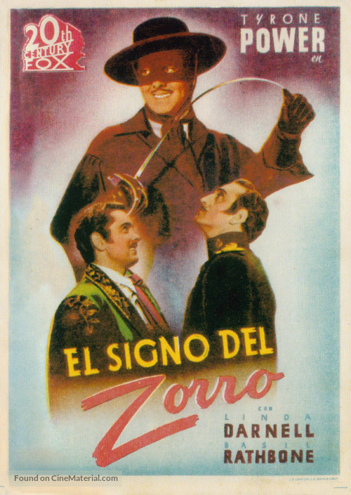 The Mark of Zorro - Spanish Movie Poster