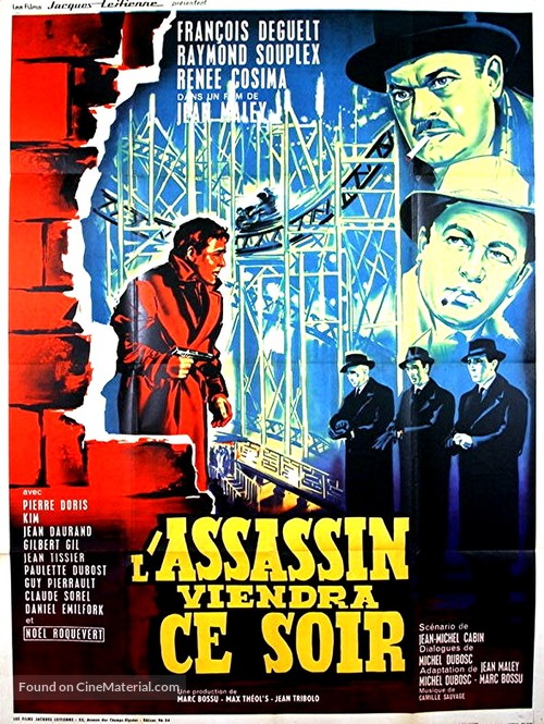 L&#039;assassin viendra ce soir - French Movie Poster