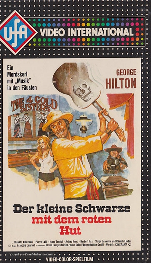 Der Kleine Schwarze mit dem roten Hut - German VHS movie cover