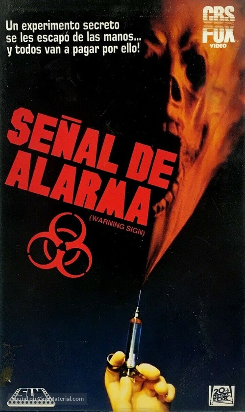 Warning Sign - Spanish VHS movie cover
