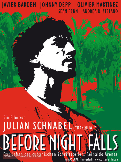 Before Night Falls - German Movie Poster