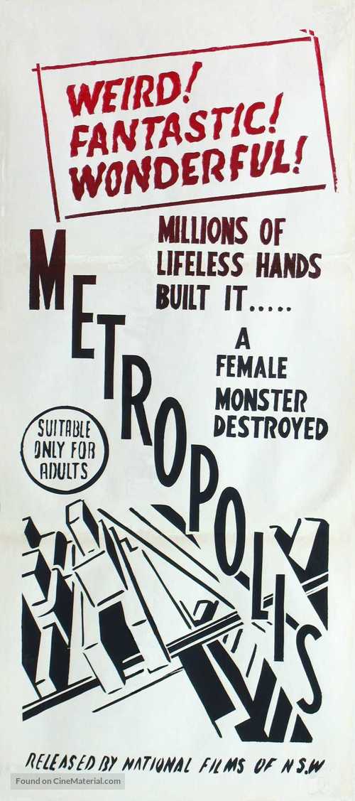 Metropolis - Australian Movie Poster