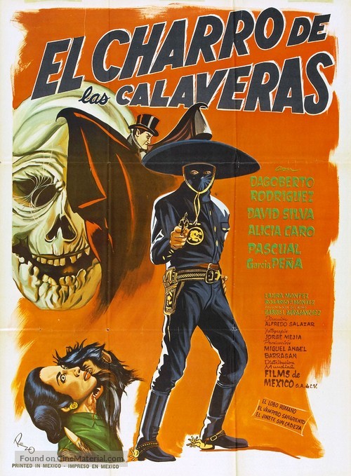 El charro de las Calaveras - Mexican Movie Poster