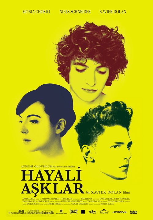 Les amours imaginaires - Turkish Movie Poster