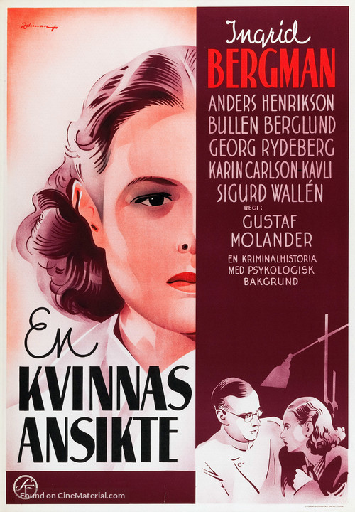 Kvinnas ansikte, En - Swedish Movie Poster