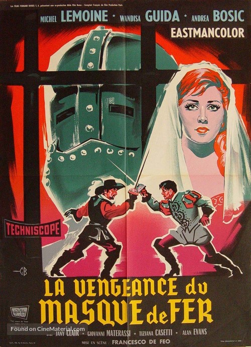 La vendetta della maschera di ferro - French Movie Poster