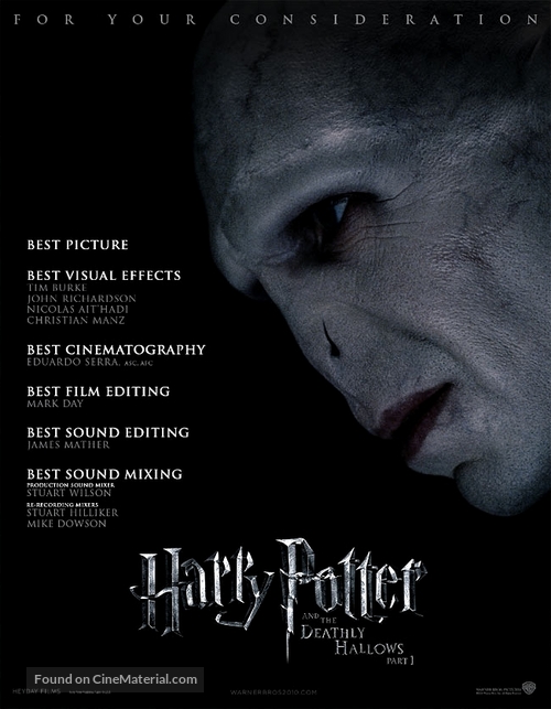 Harry Potter and the Deathly Hallows - Part 1 - British For your consideration movie poster