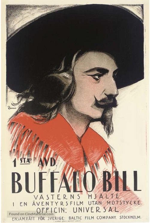 In the Days of Buffalo Bill - Swedish Movie Poster
