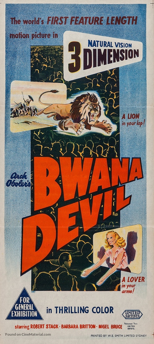 Bwana Devil - Australian Movie Poster