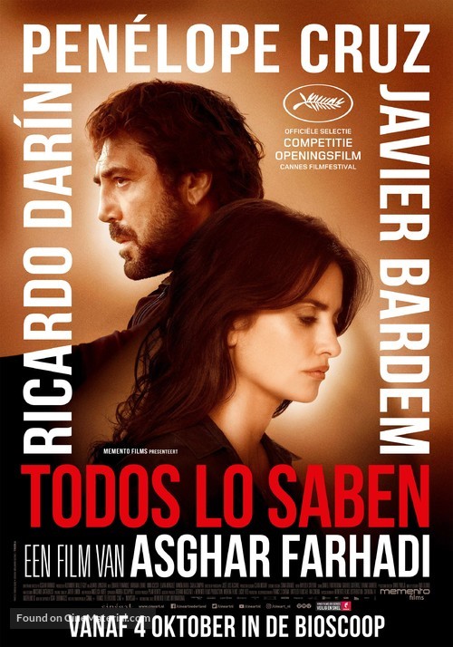 Todos lo saben - Dutch Movie Poster