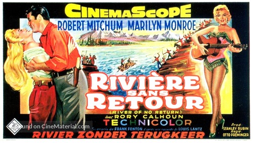 River of No Return - Belgian Movie Poster