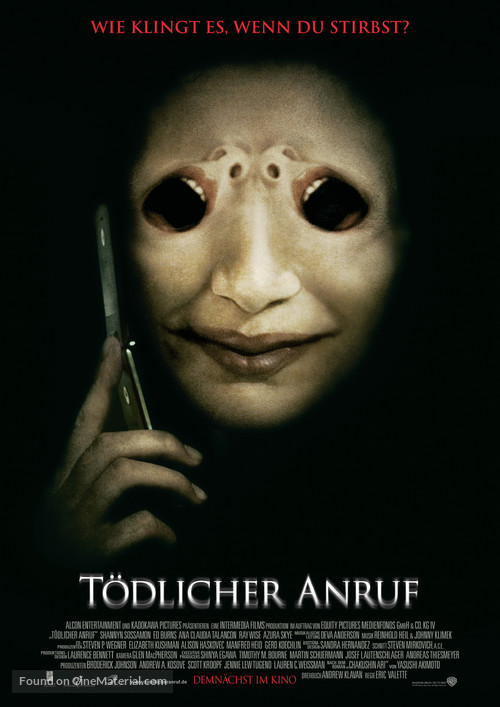 One Missed Call - German Movie Poster