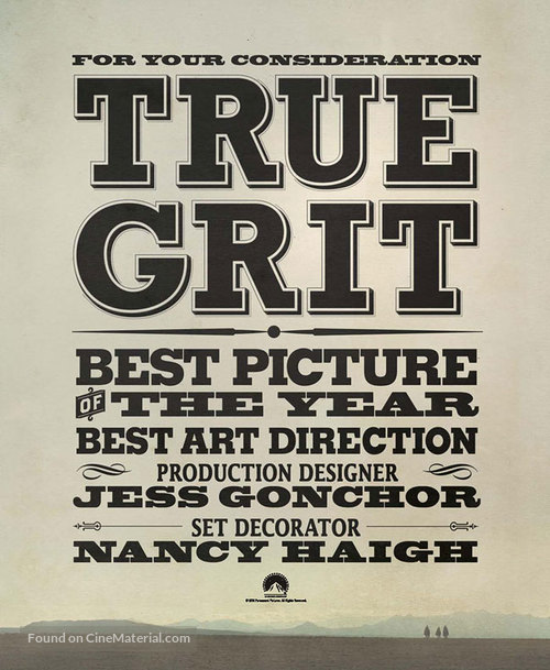 True Grit - For your consideration movie poster