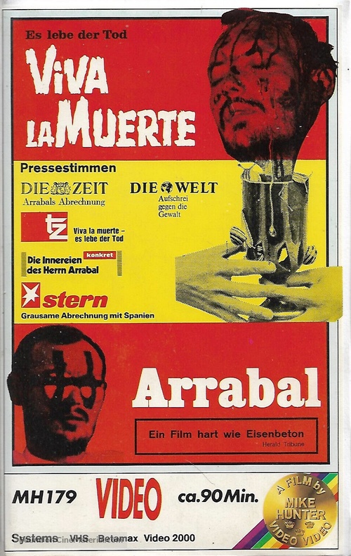 Viva la muerte - German VHS movie cover