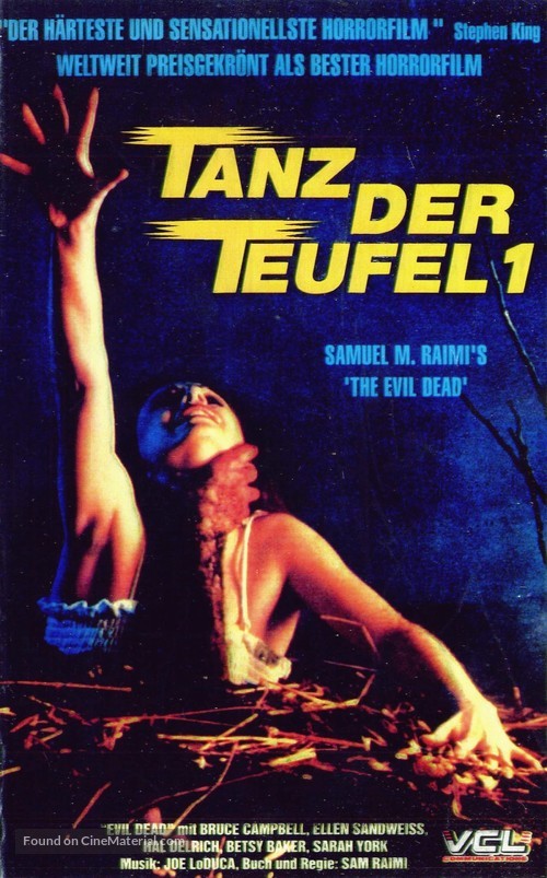 The Evil Dead - German VHS movie cover