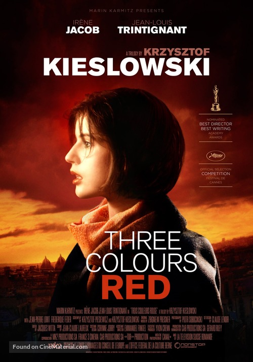 Trois couleurs: Rouge - Swedish Re-release movie poster