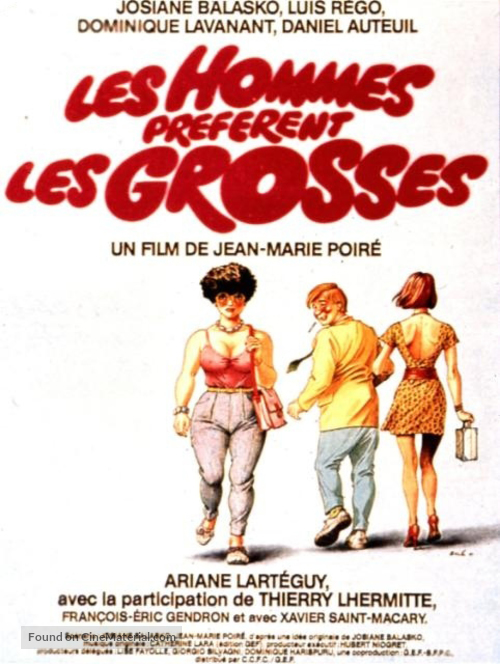 Les hommes pr&eacute;f&egrave;rent les grosses - French Movie Poster