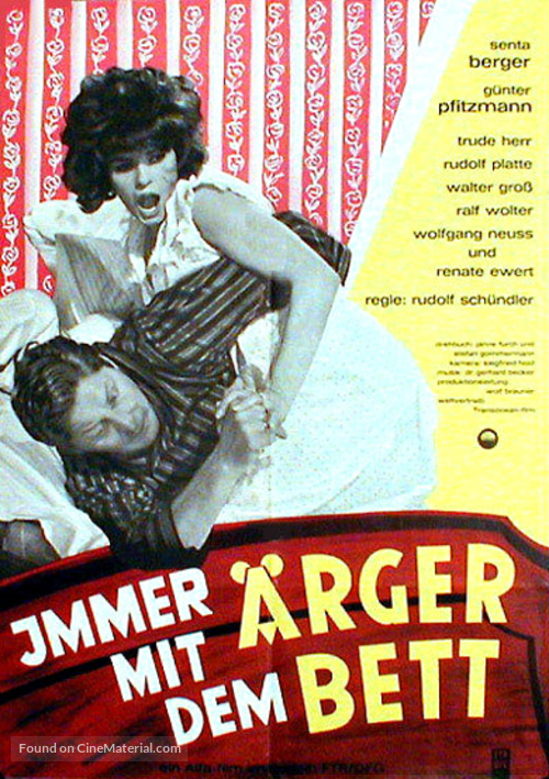 Immer &Auml;rger mit dem Bett - German Movie Poster