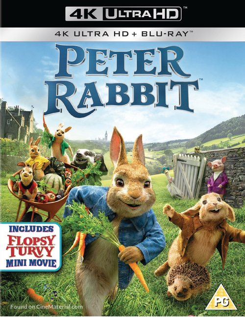 Peter Rabbit - British Blu-Ray movie cover