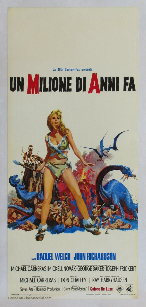 One Million Years B.C. - Italian Movie Poster