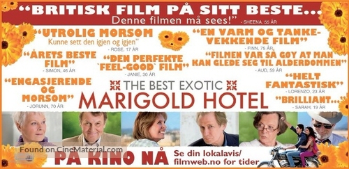 The Best Exotic Marigold Hotel - Norwegian Movie Poster