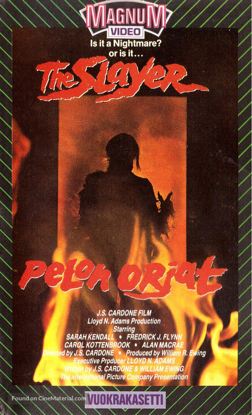 The Slayer - Finnish VHS movie cover