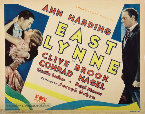 East Lynne - Movie Poster