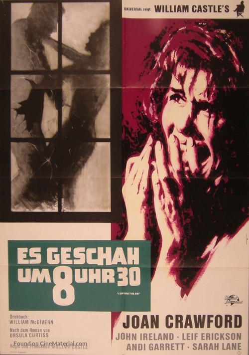 I Saw What You Did - German Movie Poster