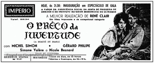 La beaut&egrave; du diable - Portuguese poster