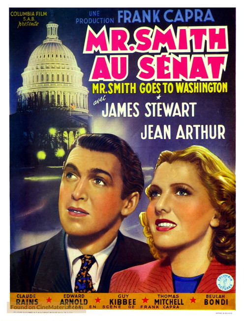 Mr. Smith Goes to Washington - Belgian Movie Poster