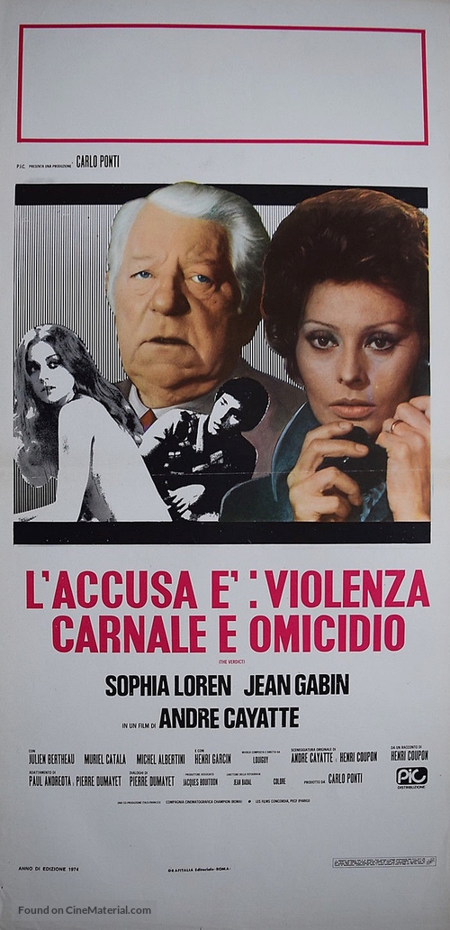 Verdict - Italian Movie Poster