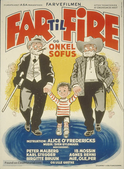 Far til fire og onkel Sofus - Danish Movie Poster