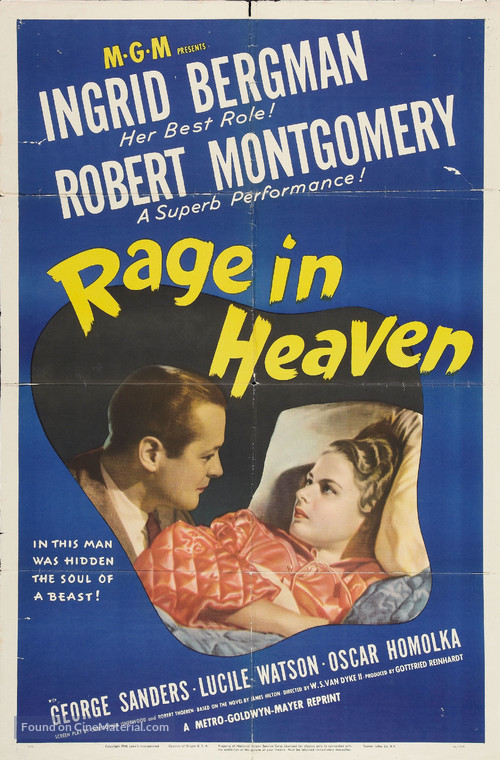Rage in Heaven - Re-release movie poster