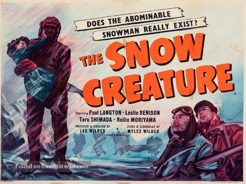 The Snow Creature - British Movie Poster