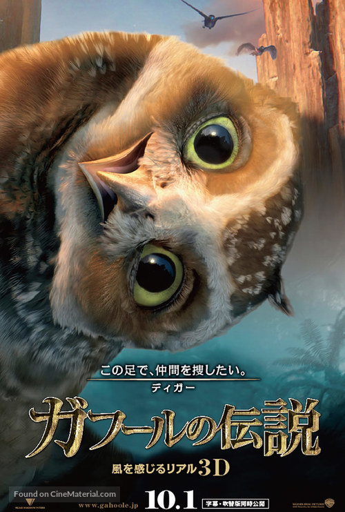 Legend of the Guardians: The Owls of Ga&#039;Hoole - Japanese Movie Poster