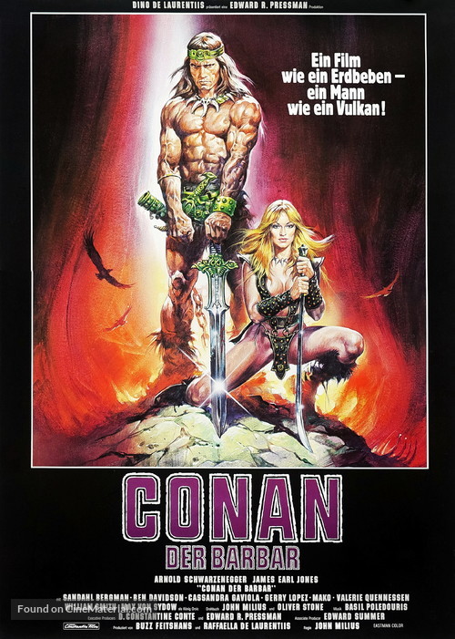 Conan The Barbarian - German Movie Poster