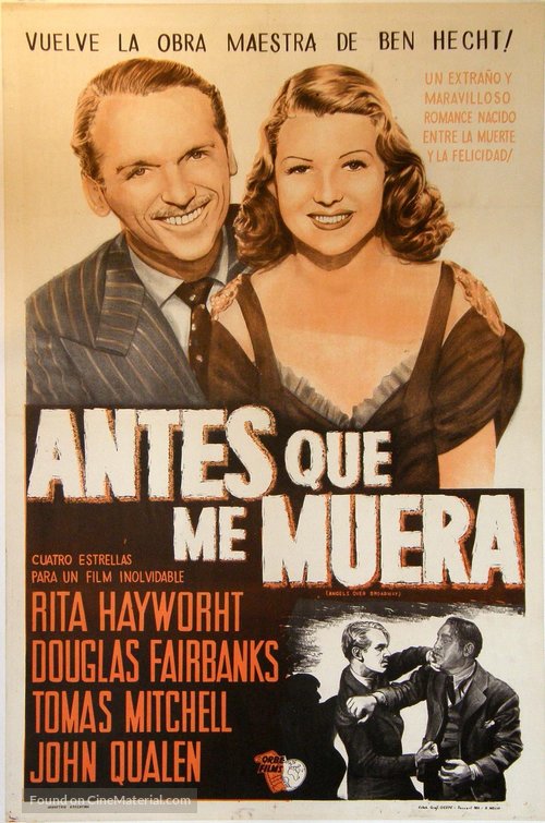 Angels Over Broadway - Argentinian Movie Poster