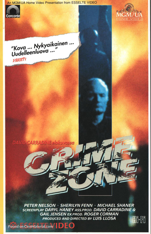 Crime Zone - Finnish VHS movie cover